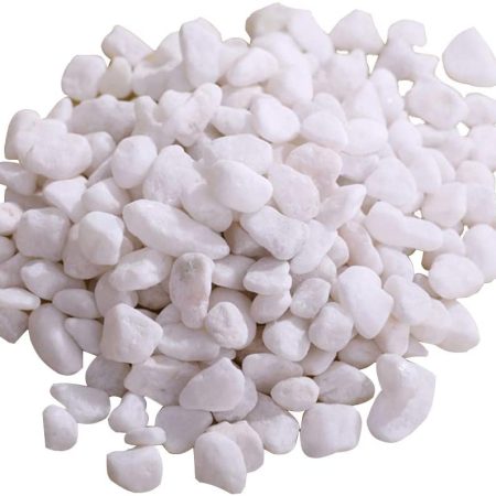Snow white pebbles 1-2cm 20kg bag